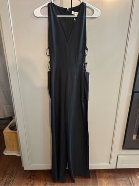 NWT B-Sharp Wide-Leg Cutout O-Ring Jumpsuit S